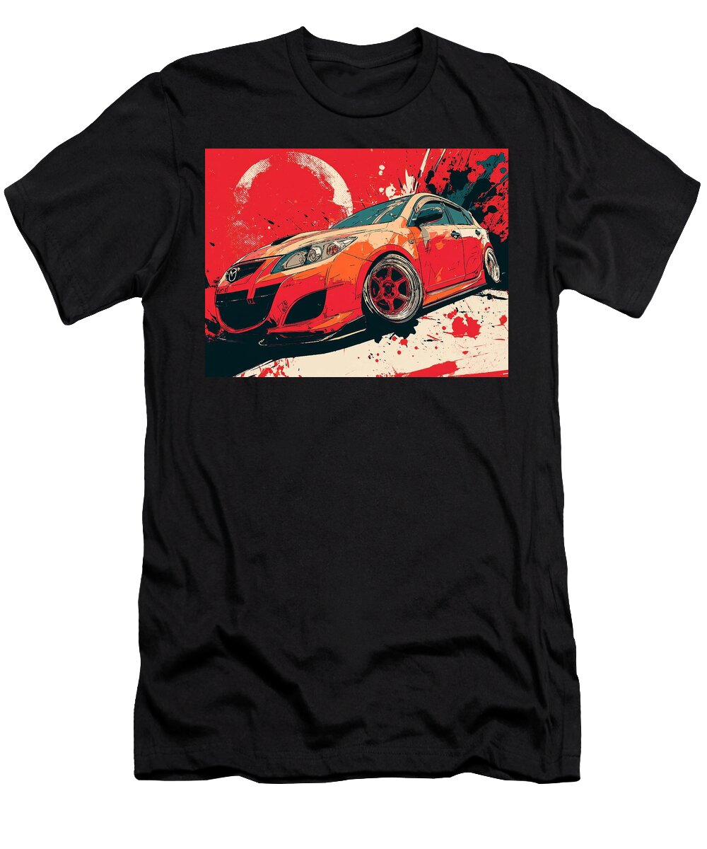 Stylish Design Mazdaspeed3 2007 Hatchback Fast Cars Mazda Sporty Car Art Hollie Love T-Shirt