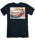 Stylized Car with Golden Rims Saab 9 3 Aero 2007 Sedan Stylish Car Car Drawing Artistic Car Drawing Hollie Love T-Shirt