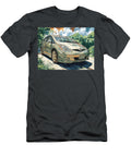 Stylized Hybrid Car in Nature Toyota Prius 2003 Hatchback Green Car Nature Scene Green Car in Nature Hollie Love T-Shirt