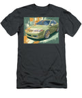 Stylized Sedan in Vibrant Colors Modern Car Saturn Ion 2004 Sedan Automotive Art Green Car Art Piece Hollie Love T-Shirt
