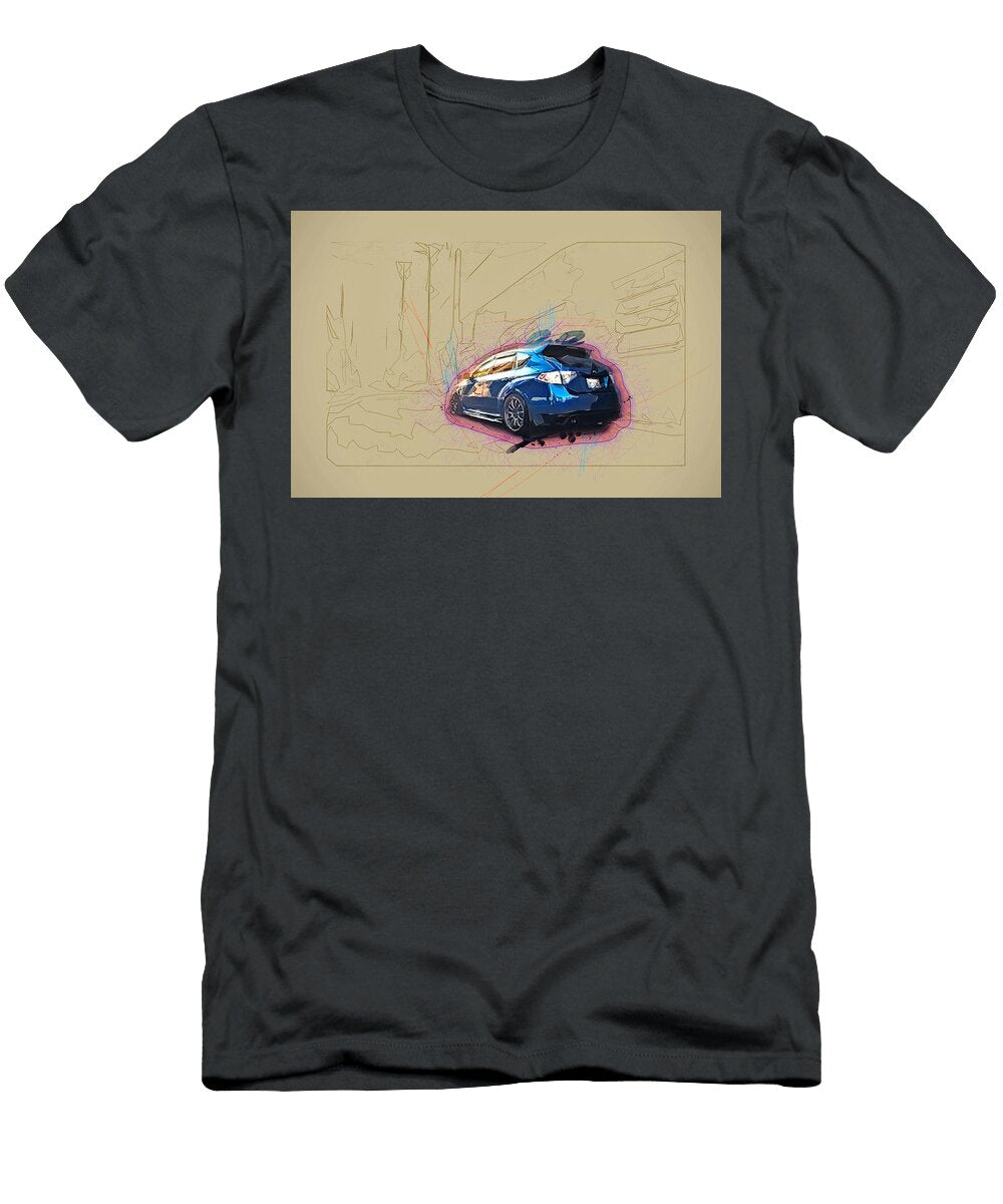 Subaru Impreza Wrx Blue Hatchback Tuning Japanese Cars Japan Ola Kunde T-Shirt