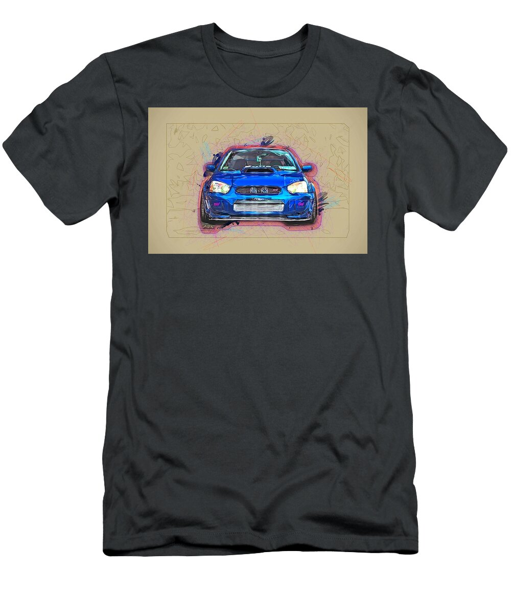 Subaru Impreza Wrx Sti Tuning 2005 Cars Lowrider Japanese Ola Kunde T-Shirt