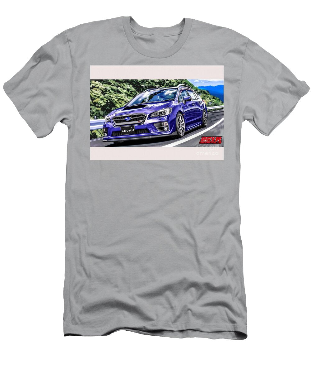 Subaru Wrx Sti Blue Performance Subaru Levorg Illustration Destiney Sullivan T-Shirt