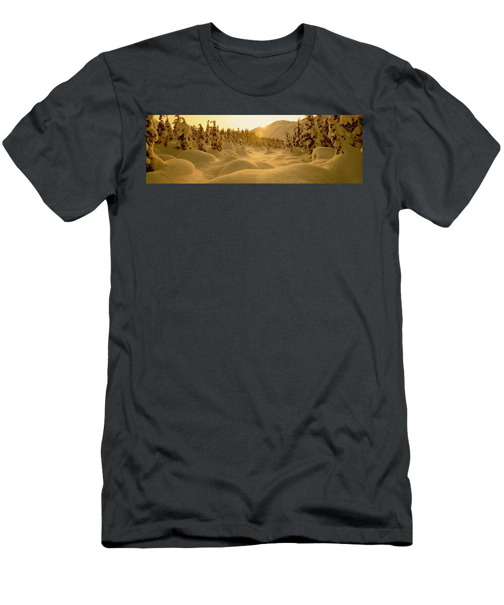 Sunset Turnagain Pass Alaska USA Panoramic Images T-Shirt