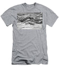 Sunshine Village Snowy Peaks and Ridges Black and White Adam Jewell T-Shirt