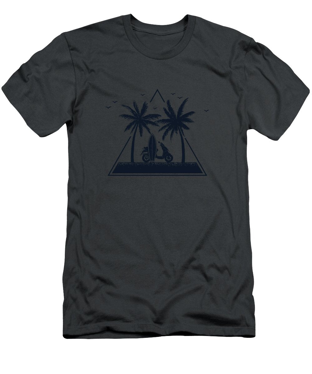 Surfboard and Scooter Scott Palmer T-Shirt