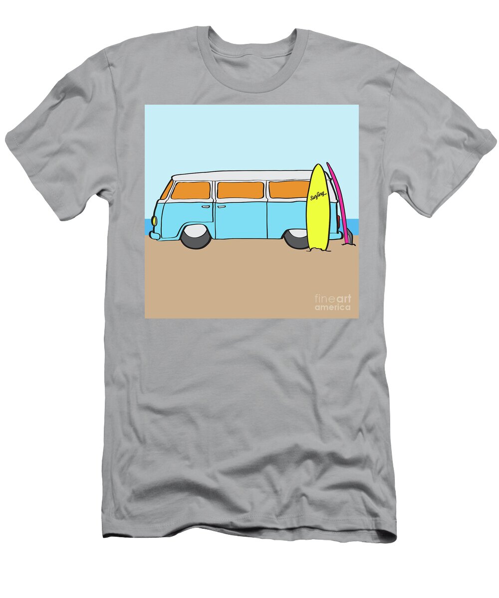 Surfing Australia VW Kombi Van Jorgo Photography Wall Art Gallery T-Shirt