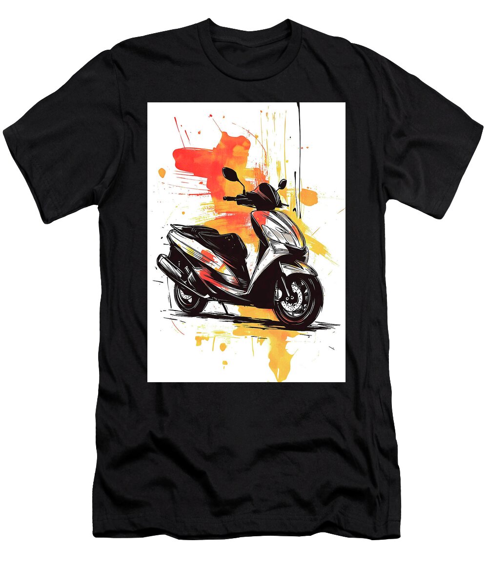 Suzuki Burgman 400 Dynamic Scooter Art Design Illustration Jennifer Moore T-Shirt
