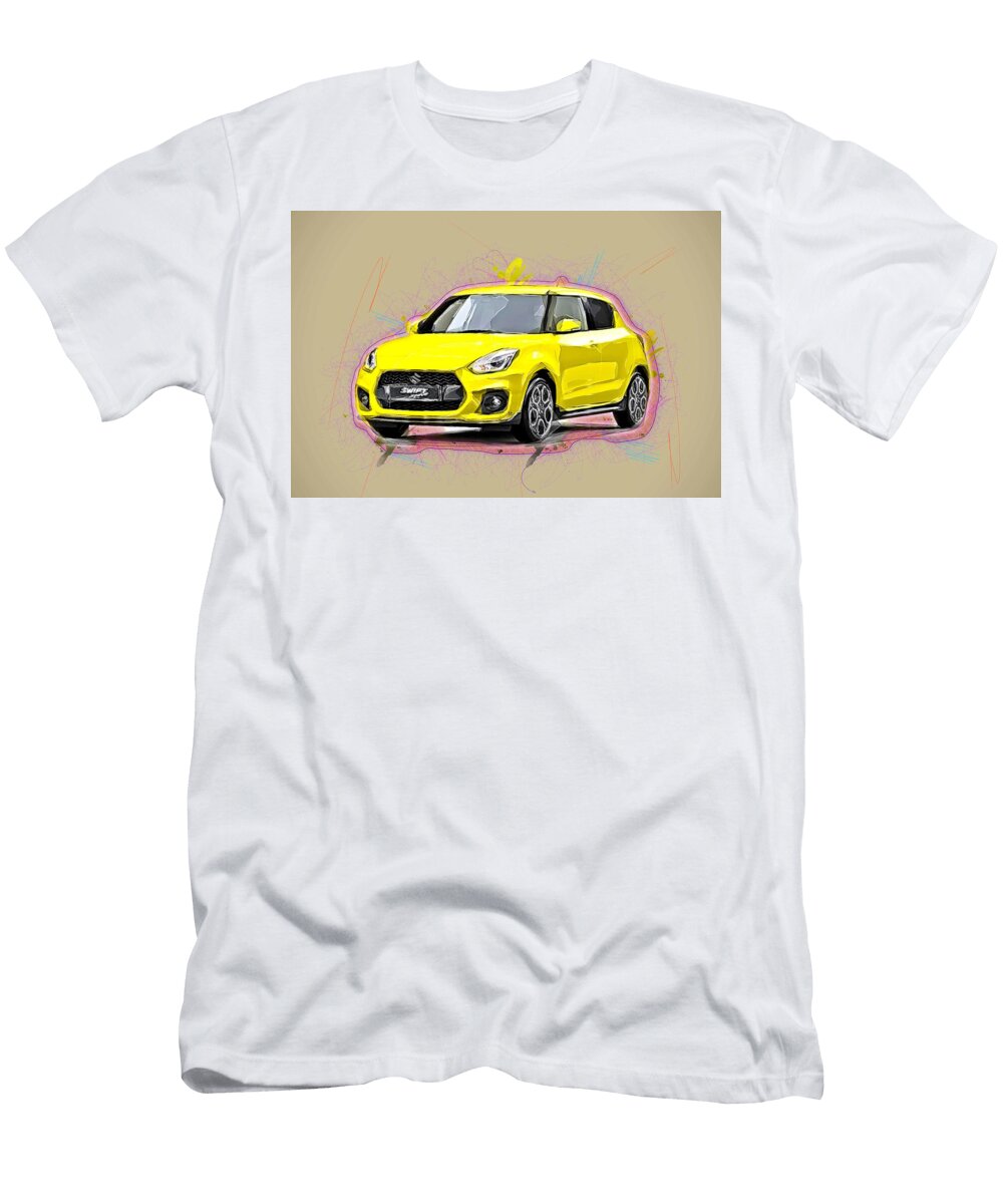 Suzuki Swift Sport 2018 Cars Hatchback Yellow Japanese Ola Kunde T-Shirt