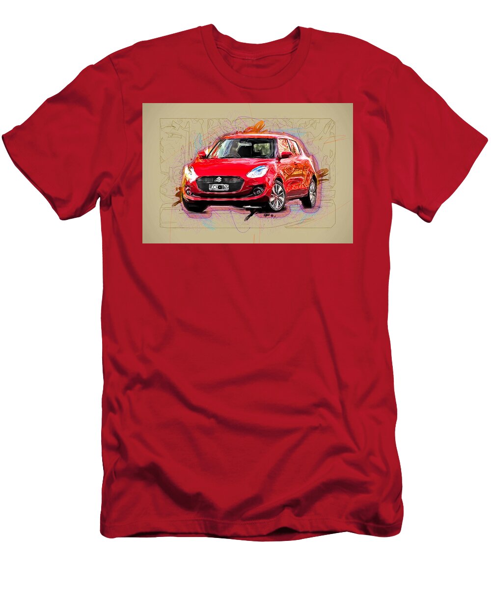 Suzuki Swift Sport 2018 Red Hatchback New Cars Japanese Ola Kunde T-Shirt