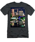 Tall Towers Light Up Bright Frozen in Time Fine Art Photography T-Shirt