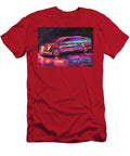 Techno Titan a Chrysler Pacifica Adorned with Futuristic Neon Lights and Sleek Metallic Finishes Eldre Delvie T-Shirt