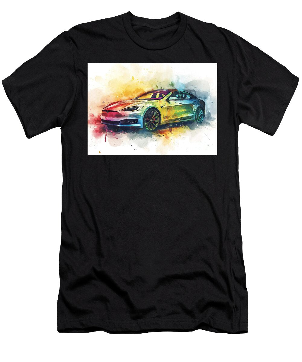 Tesla Model C Automotive Art Clark Leffler T-Shirt
