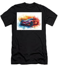 Tesla Model E Auto Vibrant Colors Clark Leffler T-Shirt