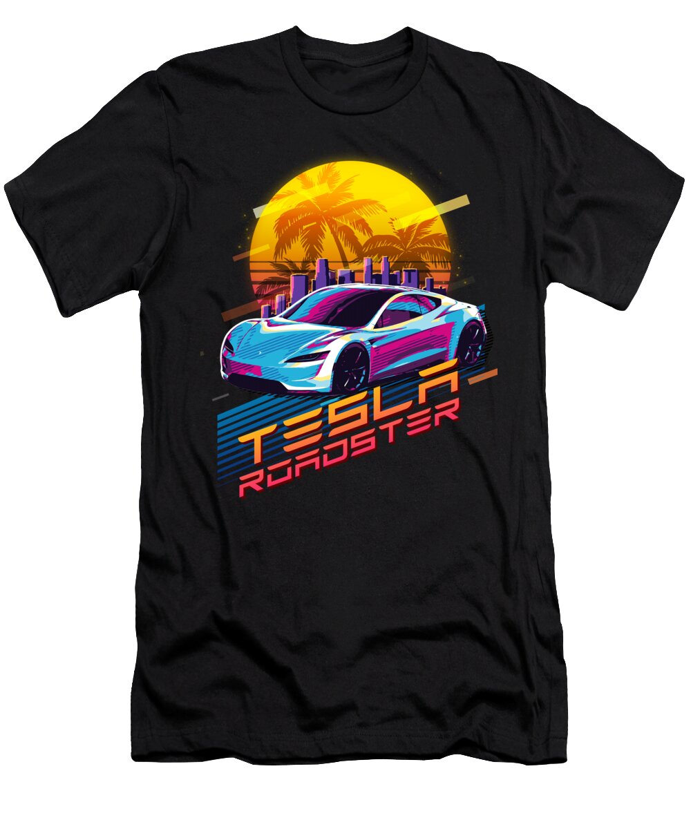 Tesla Roadster Miami Fashion Forward Boutiques Mizorey T-Shirt
