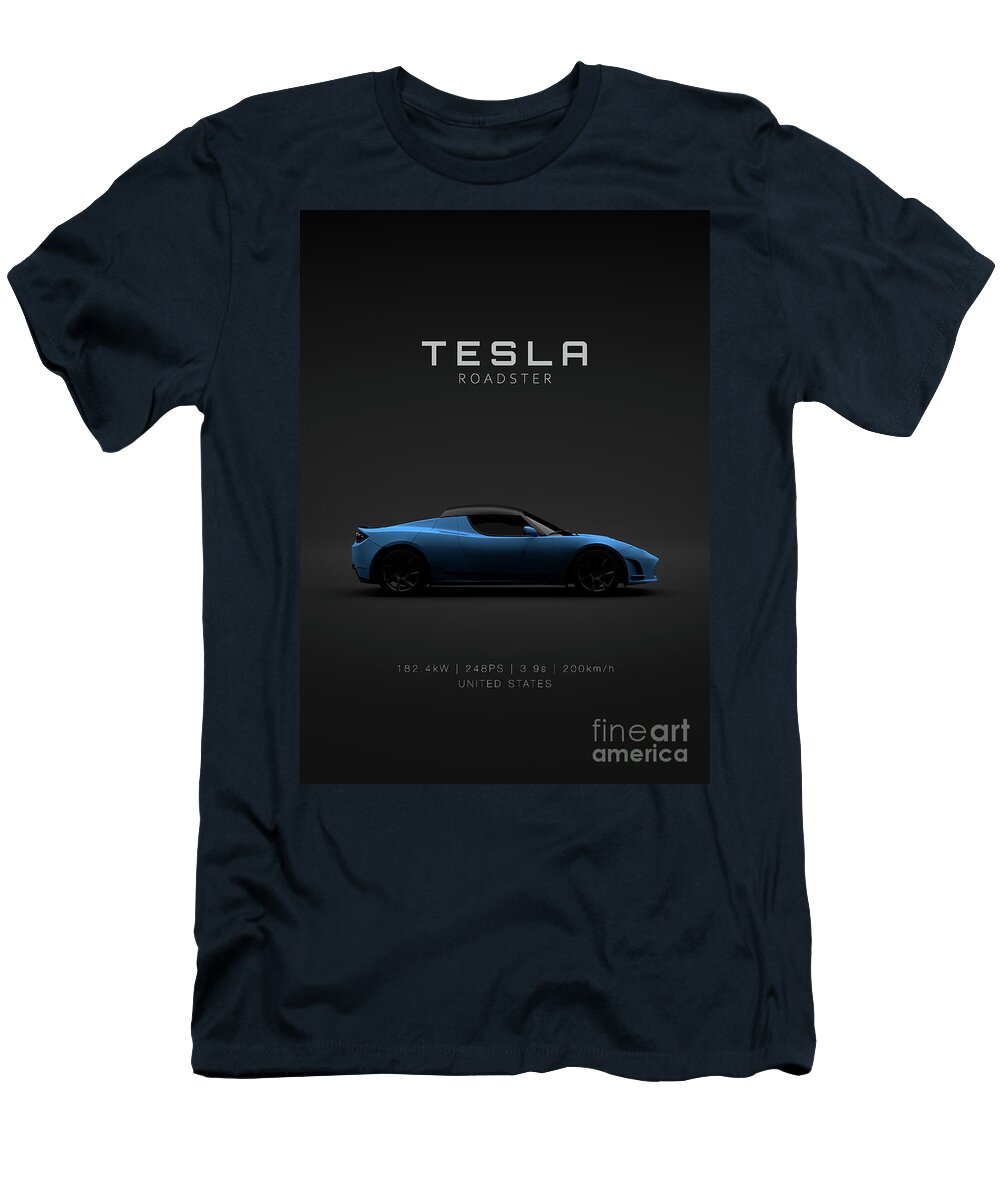 Tesla Roadster Sport 2011 Blue Specs Mihai Maxim T-Shirt