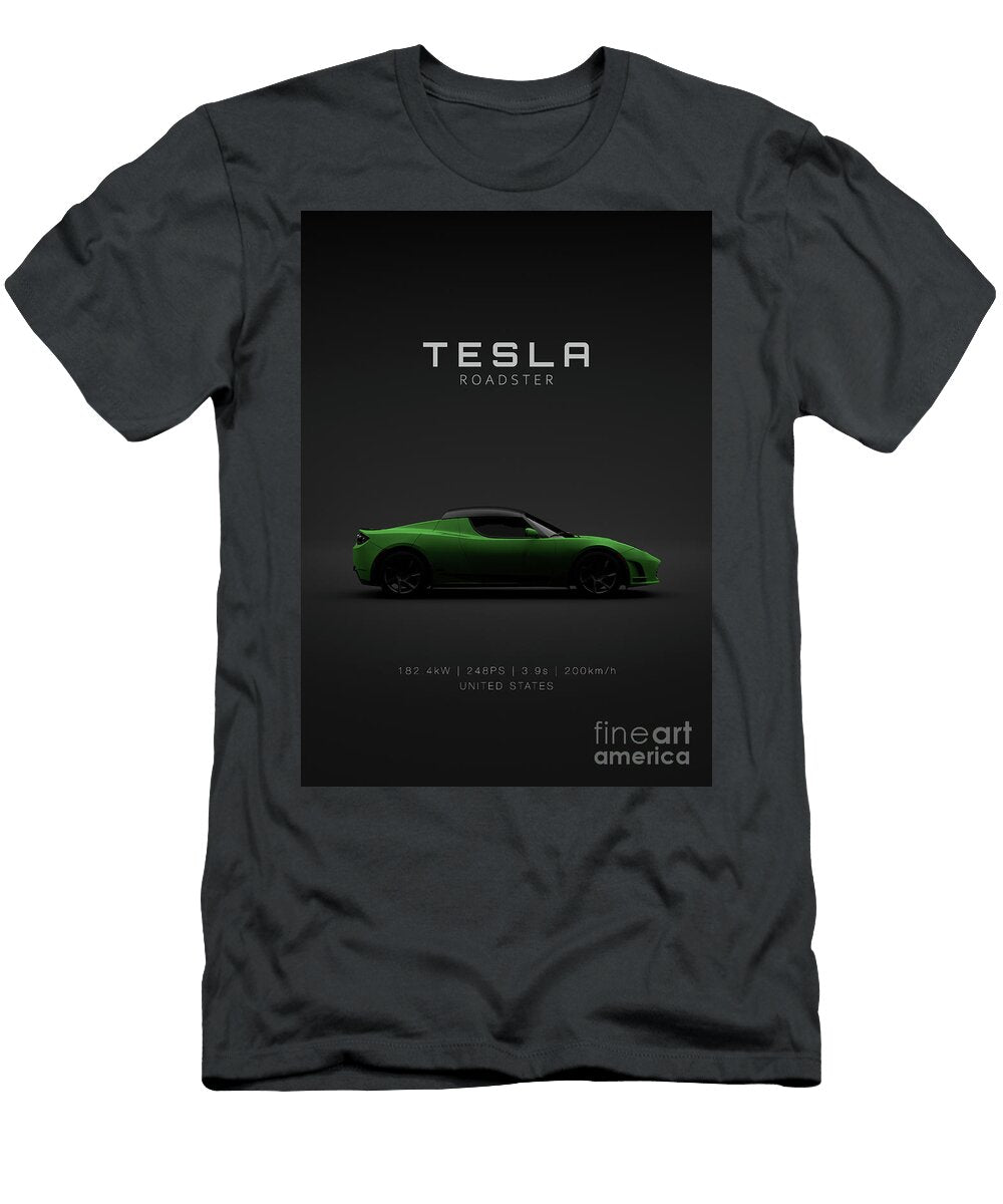 Tesla Roadster Sport 2011 Green Specs Mihai Maxim T-Shirt