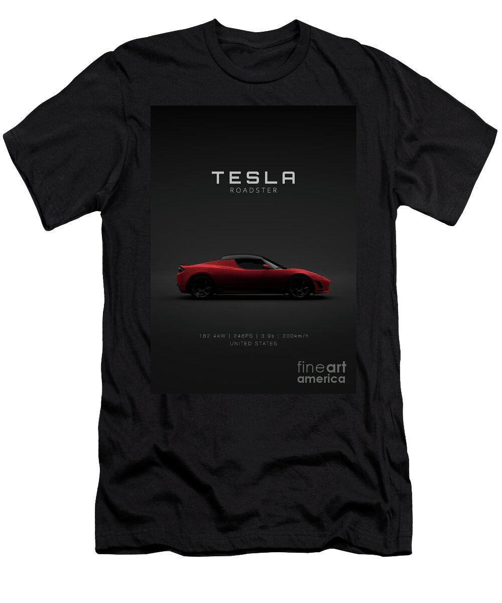 Tesla Roadster Sport 2011 Red Specs Mihai Maxim T-Shirt