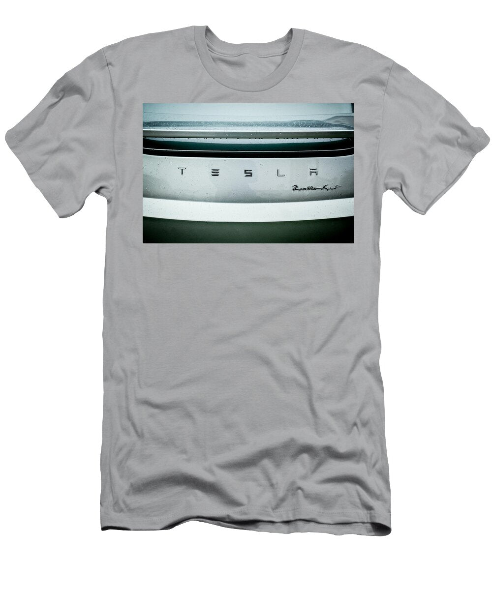 Tesla Roadster Sport Rear Emblem 0026c Jill Reger T-Shirt