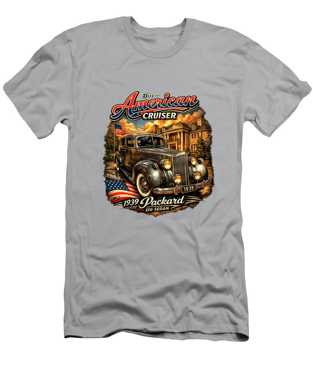 The American Cruiser 1939 Packard 120 Sedan Thom Zehrfeld T-Shirt