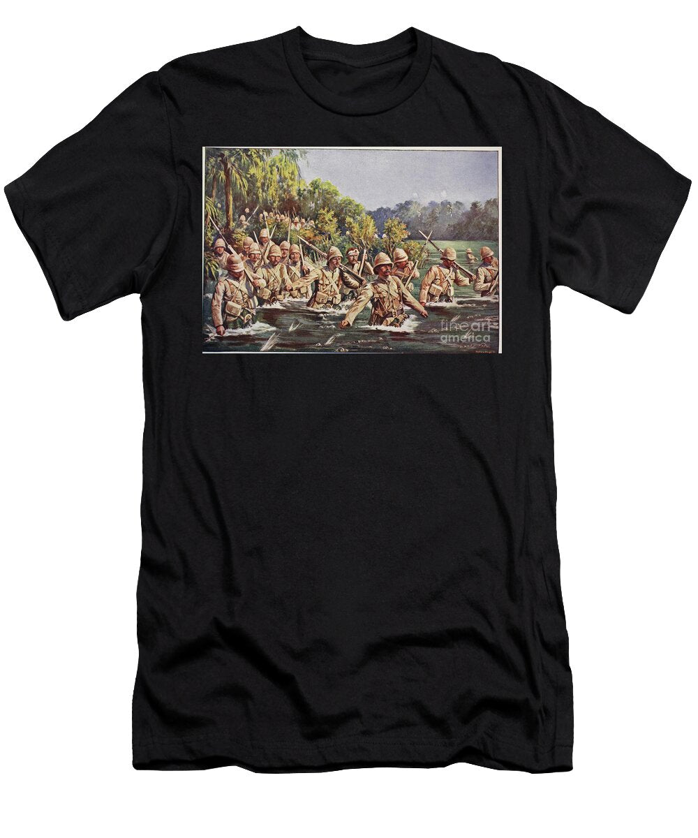 The Argyll and Sutherland Highlanders Crossing the Modder River Allan Stewart T-Shirt