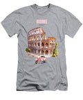The Colosseum in Rome Italy Retro Art Johanna Hurmerinta T-Shirt