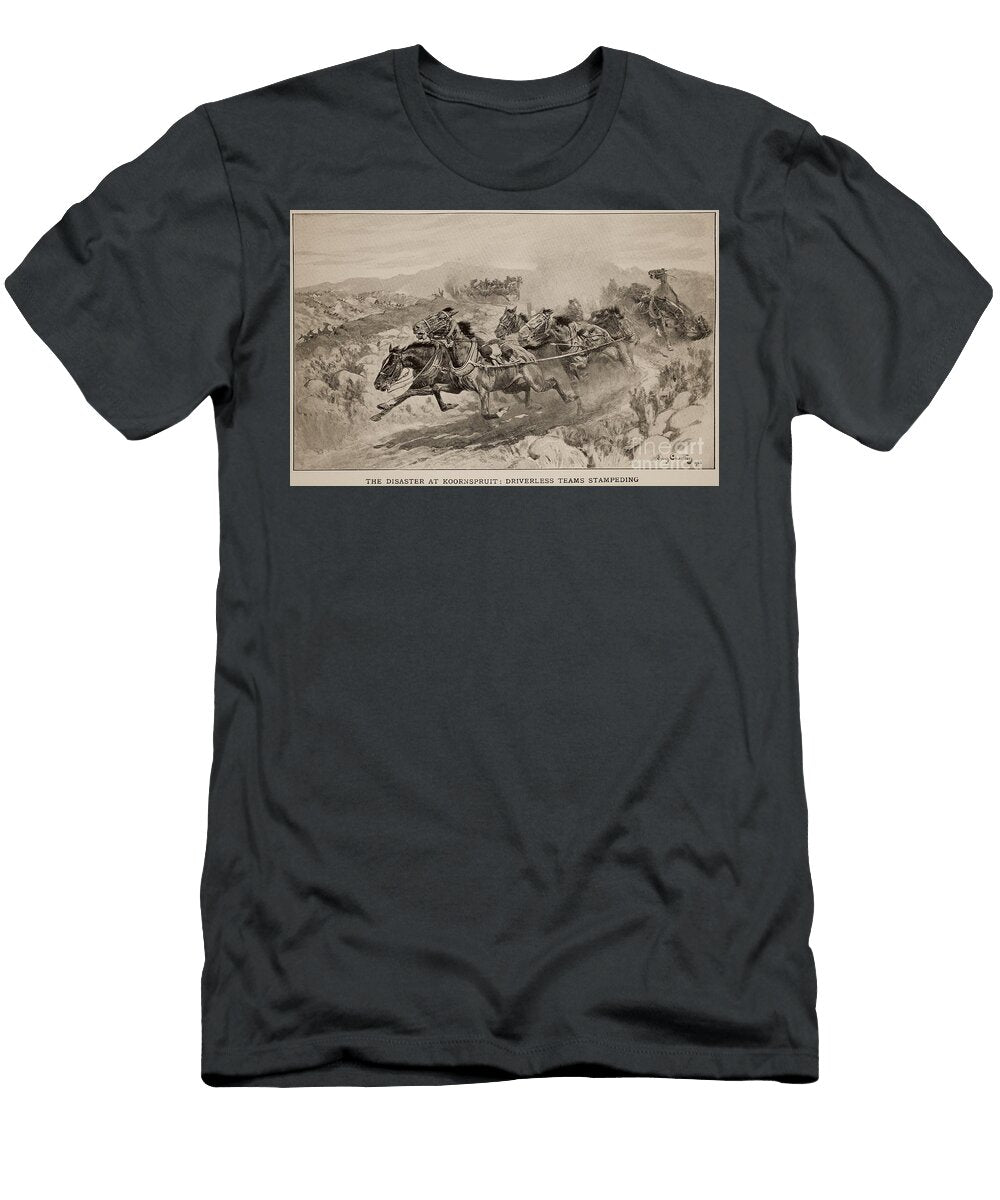 The Disaster At Koornspruit Driverless Teams Stampeding 1900 John Charlton T-Shirt