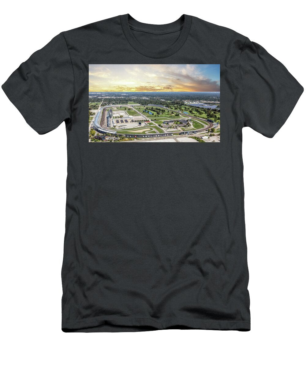 The Indianapolis Motor Speedway Sunset Sky Joseph S Giacalone T-Shirt