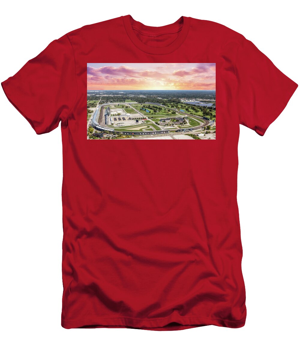 The Indianapolis Motor Speedway Vibrant Sky Joseph S Giacalone T-Shirt