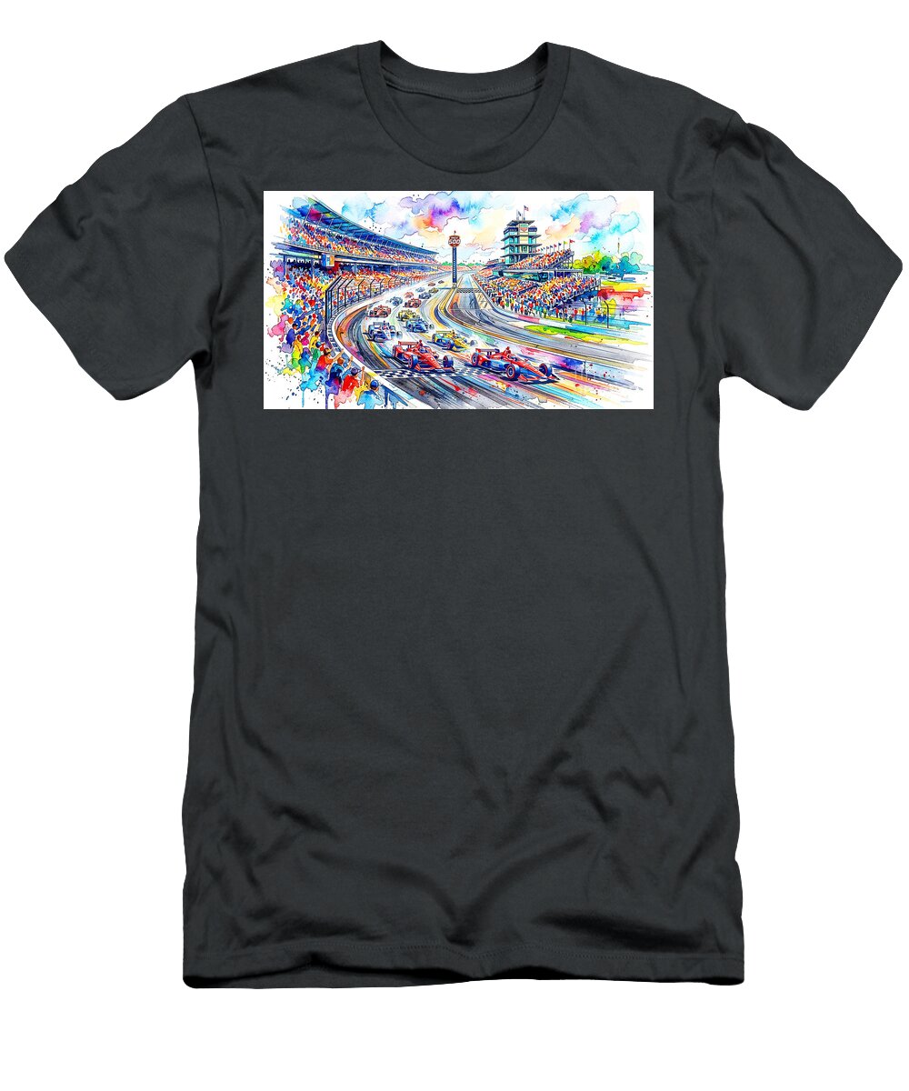 The Indy 500 the Brickyard Automotive Art 20260511i Wingsdomain Art and Photography T-Shirt
