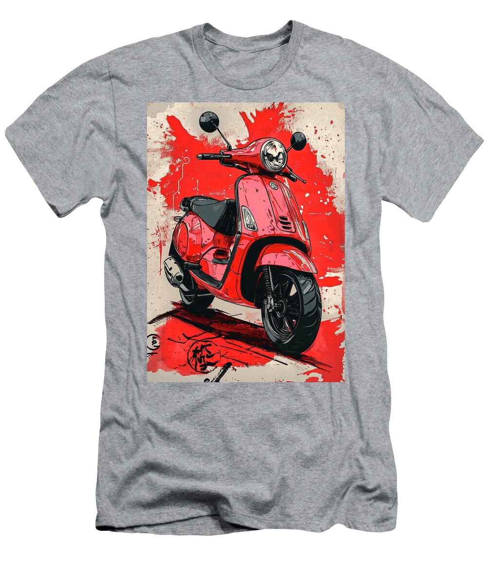 The Italian City Scooter Aprilia Sr Rhys Jacobson T-Shirt