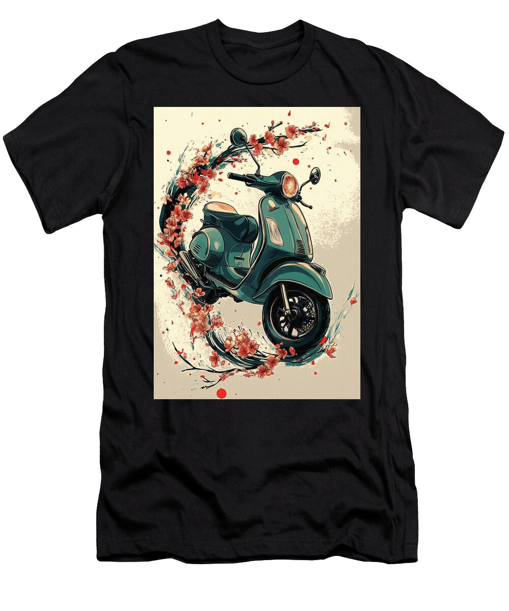 The Italian Scooter Vespa Primavera Rhys Jacobson T-Shirt