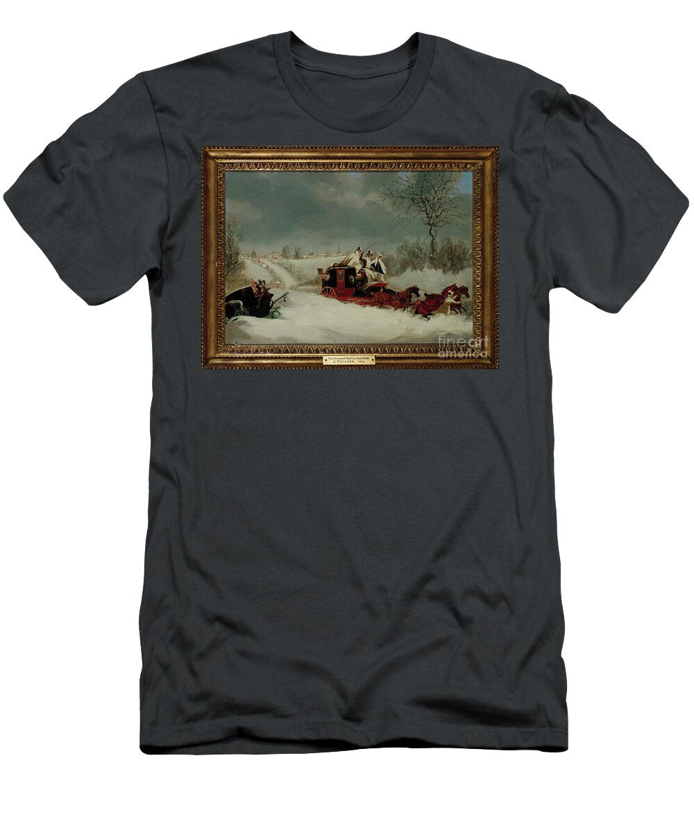 The Liverpool Mail in a Snowstorm Near St Albans 1837 James Pollard T-Shirt