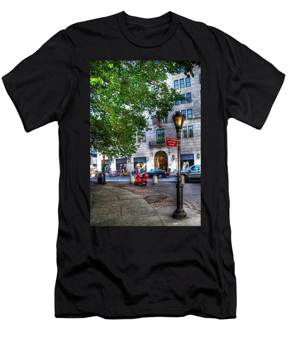 The Red Scooter in Color Randy Aveille T-Shirt