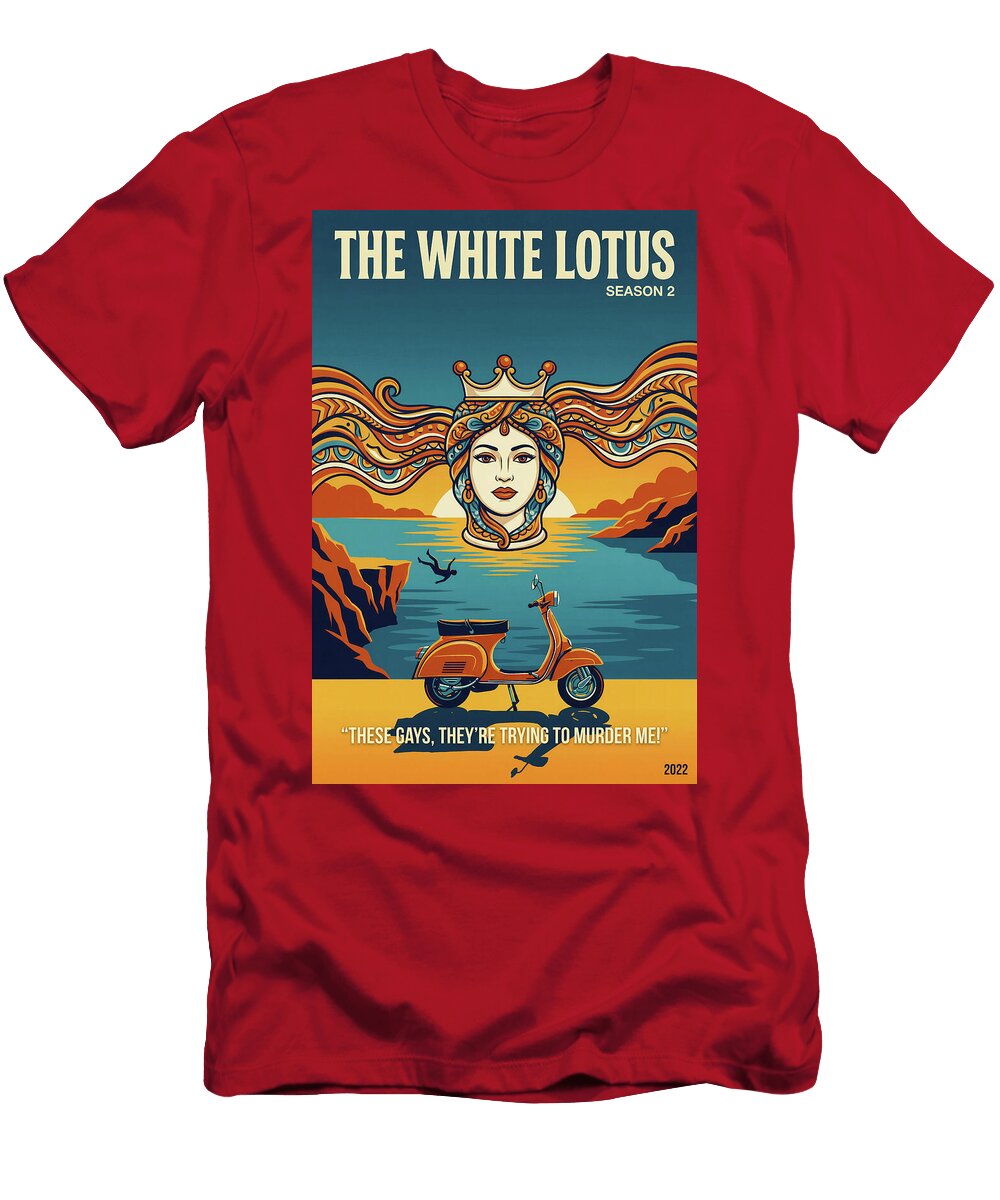 The White Lotus Season 2 Minimal Movie Poster Retro Film Poster Vintage 2022 Sampadart Gallery T-Shirt