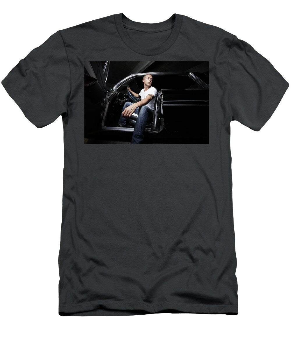 Thug in a Lowrider Car At Night Felix Mizioznikov T-Shirt
