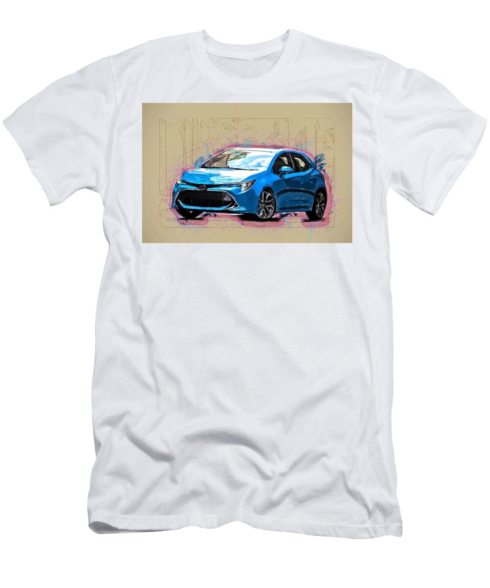 Toyota Corolla 2018 Xse Blue Hatchback Exterior New Japanese Cars Ola Kunde T-Shirt