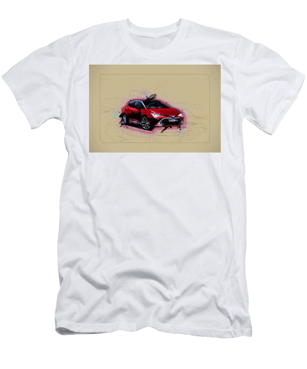 Toyota Corolla Hybrid 2018 Red Hatchback Exterior New Japanese Cars Ola Kunde T-Shirt