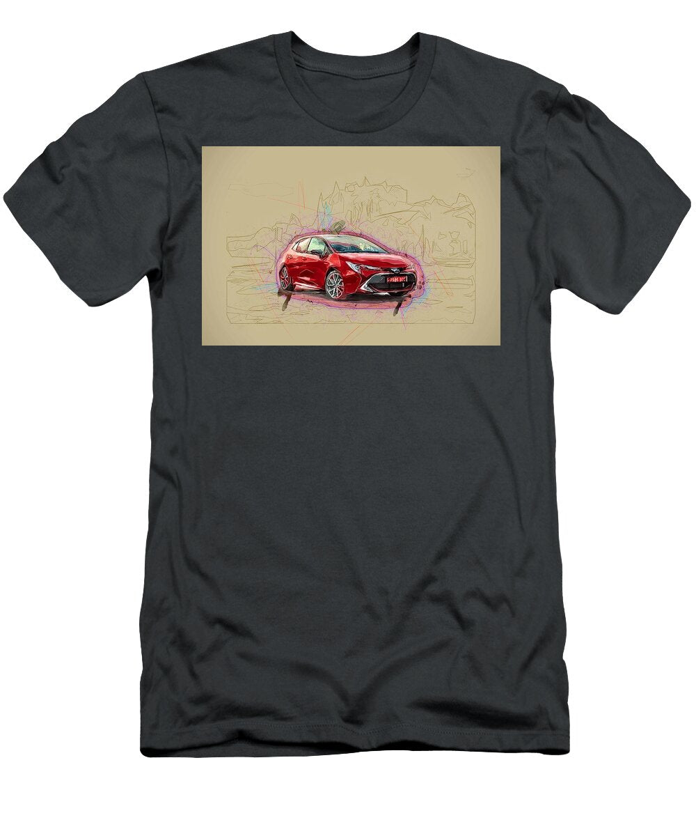 Toyota Corolla Hybrid 2019 Red Hatchback New Exterior Japanese Cars Ola Kunde T-Shirt