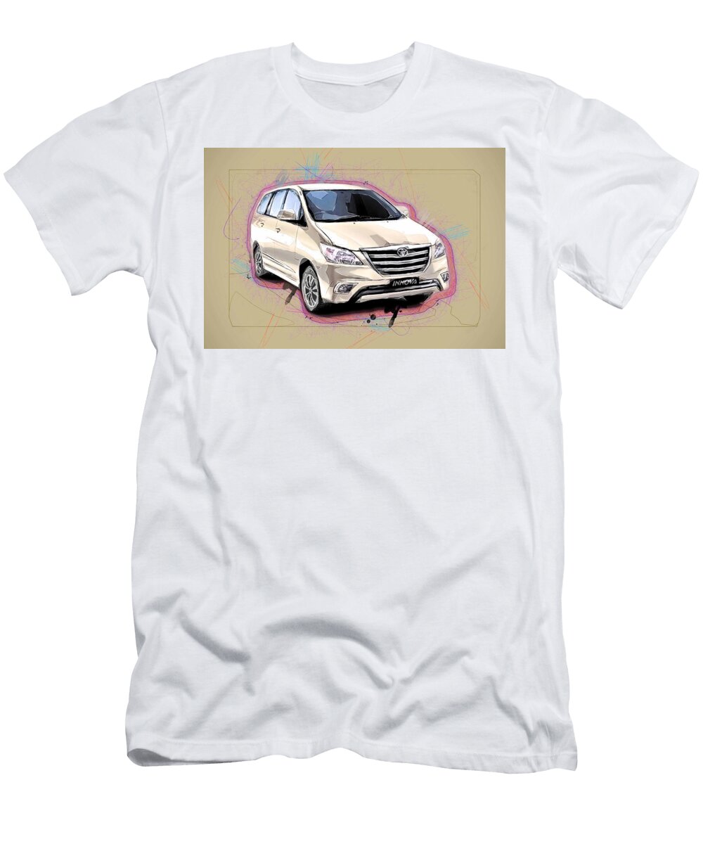 Toyota Innova Japanese Minivan Exterior Silver Cars Ola Kunde T-Shirt