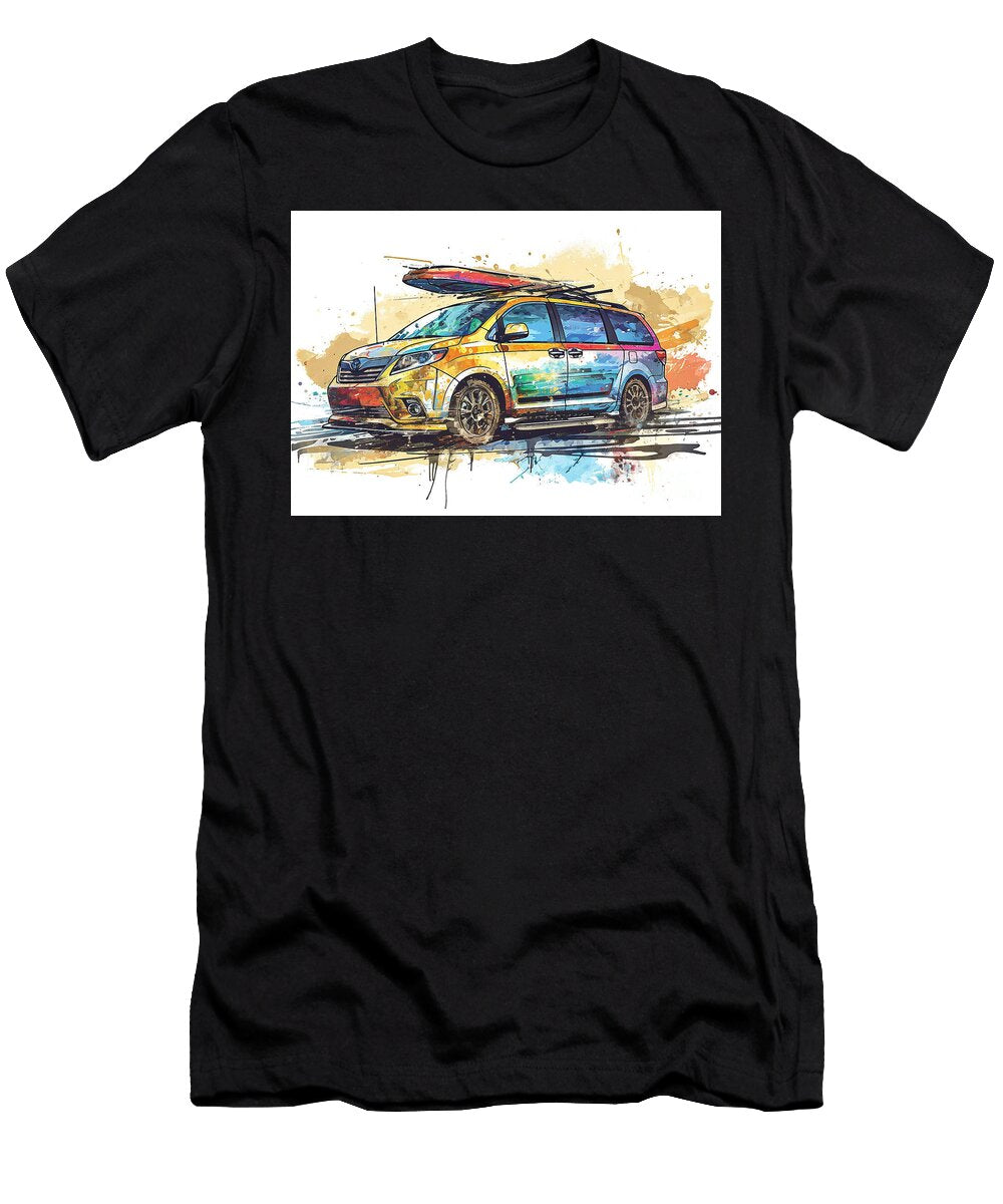 Toyota Sienna Watercolor Abstract Vehicle Clark Leffler T-Shirt