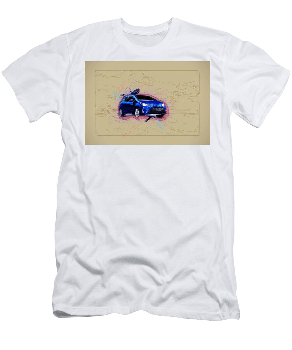 Toyota Yaris 2018 Hatchback Blue New Cars Japanese Ola Kunde T-Shirt