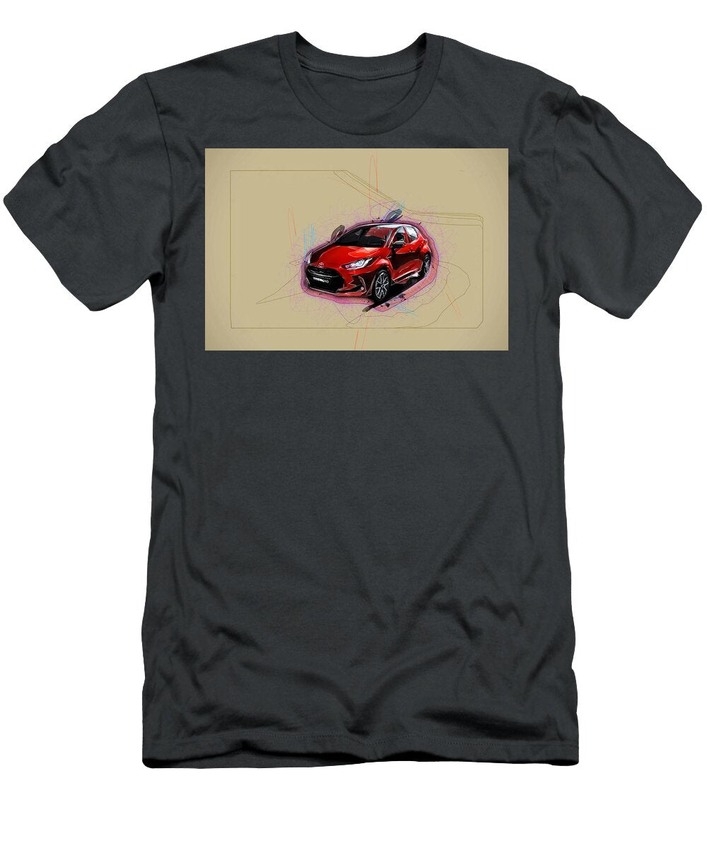 Toyota Yaris 2020 Exterior Red Hatchback New Compact Cars Japanese Ola Kunde T-Shirt