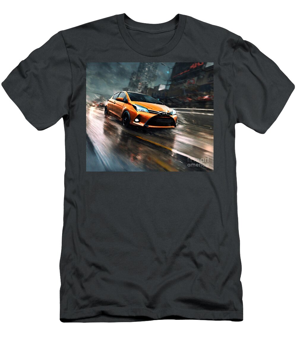 Toyota Yaris Xls Hatchback Highway 2022 Cars Motion Blur Cortez Schinner T-Shirt