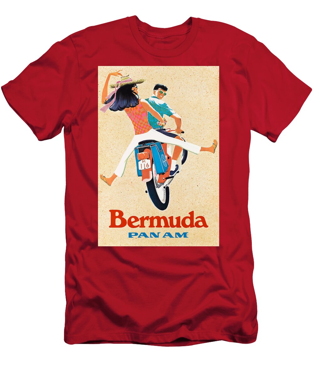 Tp308 Bermuda Pan Am 1960 Vintage Traevl Posters T-Shirt