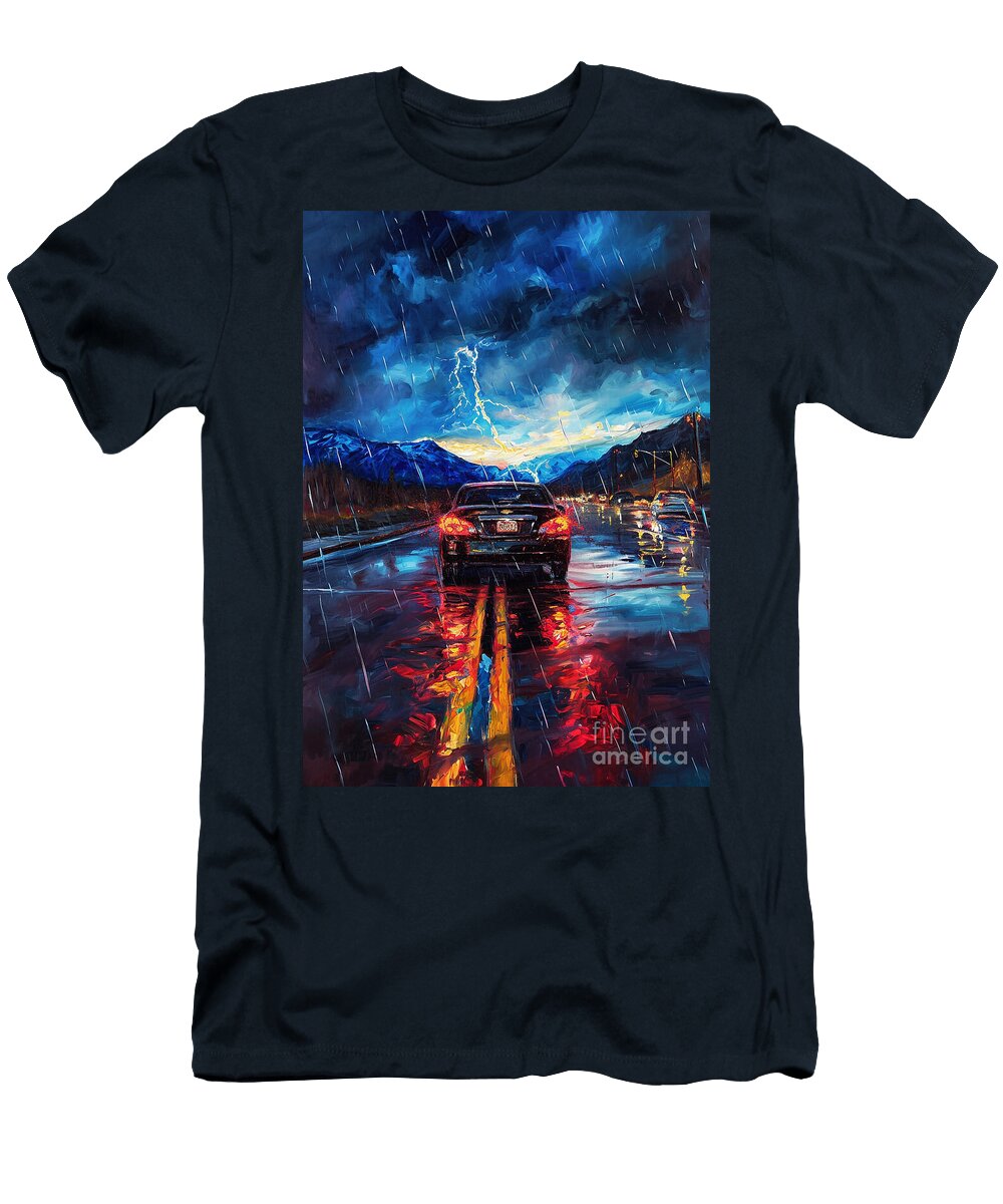 Transport Chevrolet Cruze Hatchback Stormy Night Clark Leffler T-Shirt