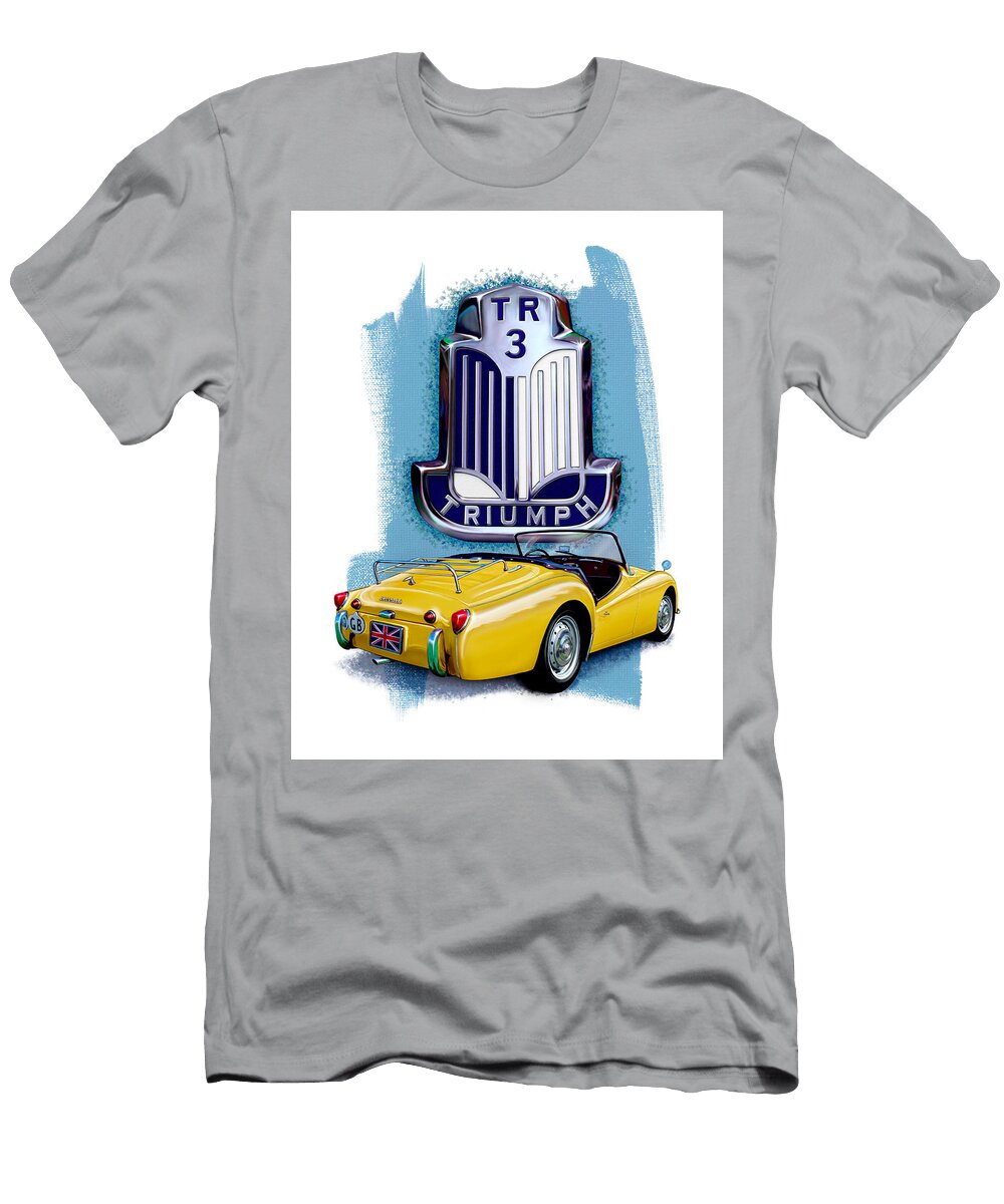 Triumph Tr 3 Yellow David Kyte T-Shirt