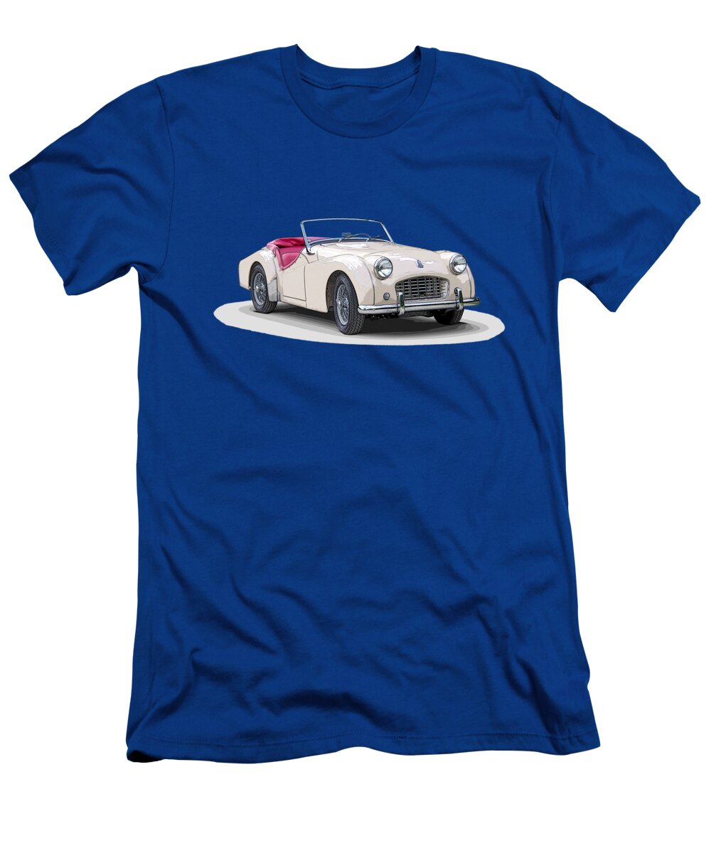 Triumph Tr3 Beige Macys Garage T-Shirt