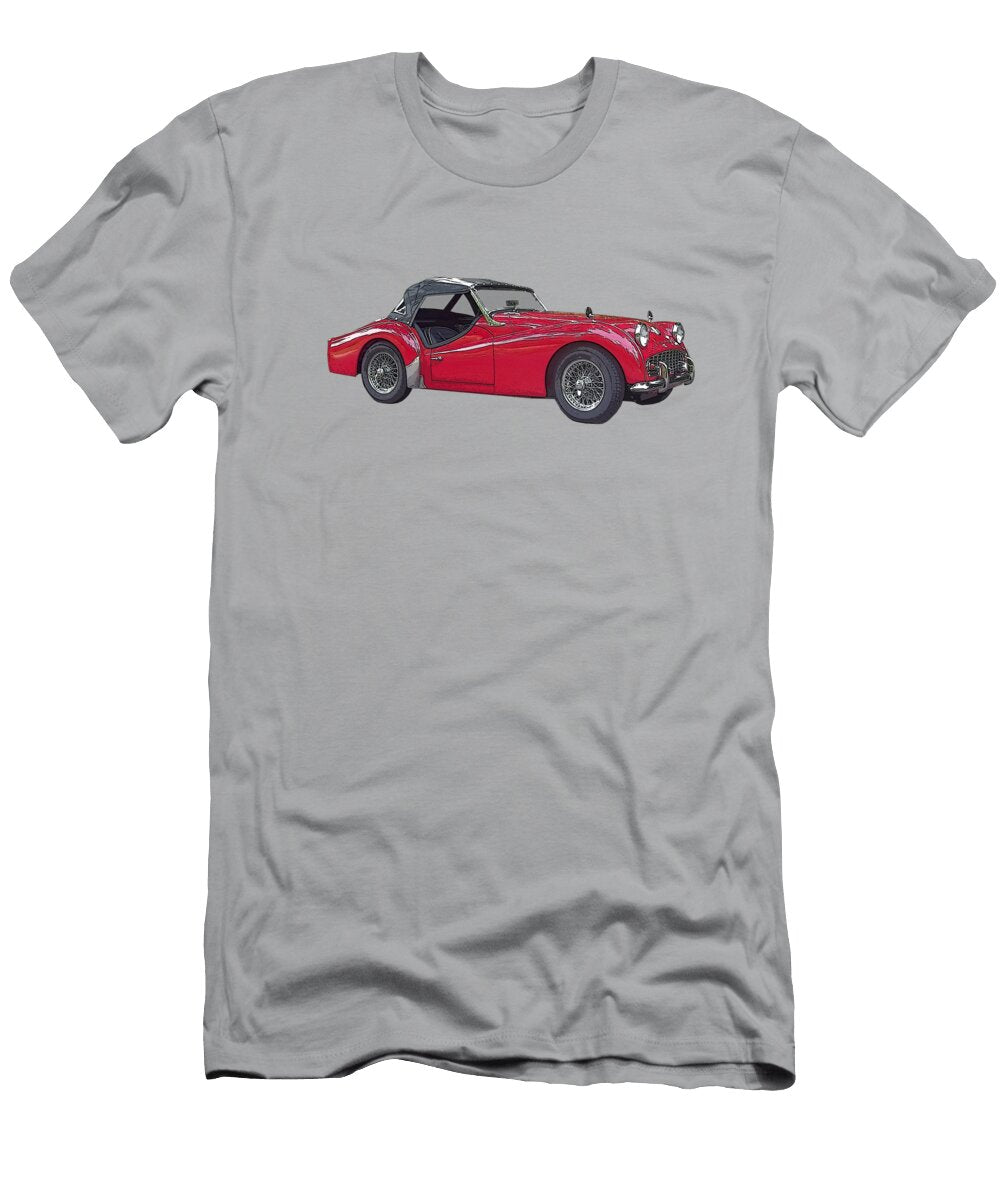 Triumph Tr3a B Red Macys Garage T-Shirt