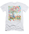 Two Girls Under a Tree on the Top of a Hill Staring At the Sea with Scooter Fabrizio Cassetta T-Shirt